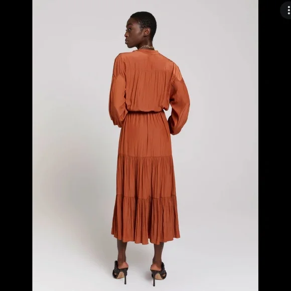 NWT! A.L.C. Jenine Belted Midi Dress - Picture 5 of 14